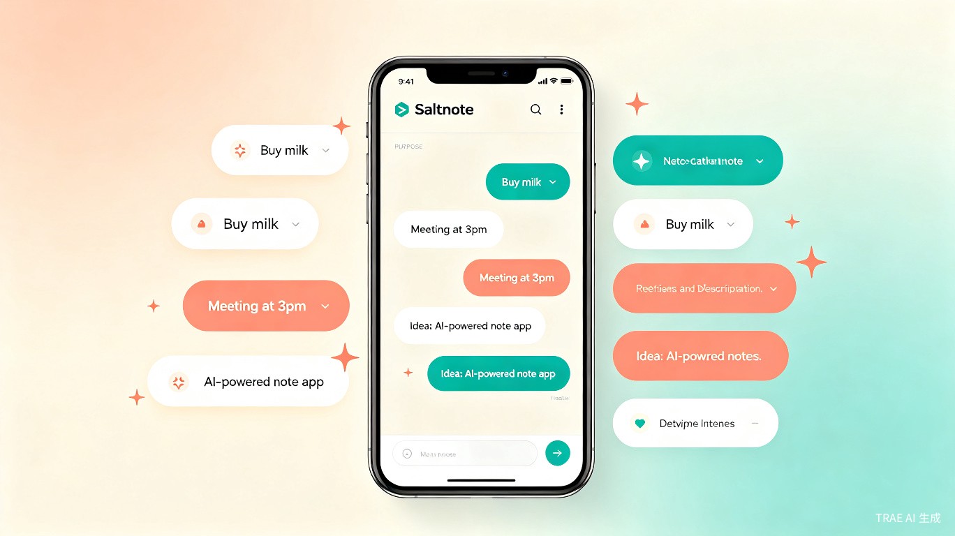 Saltnote App 界面概念图